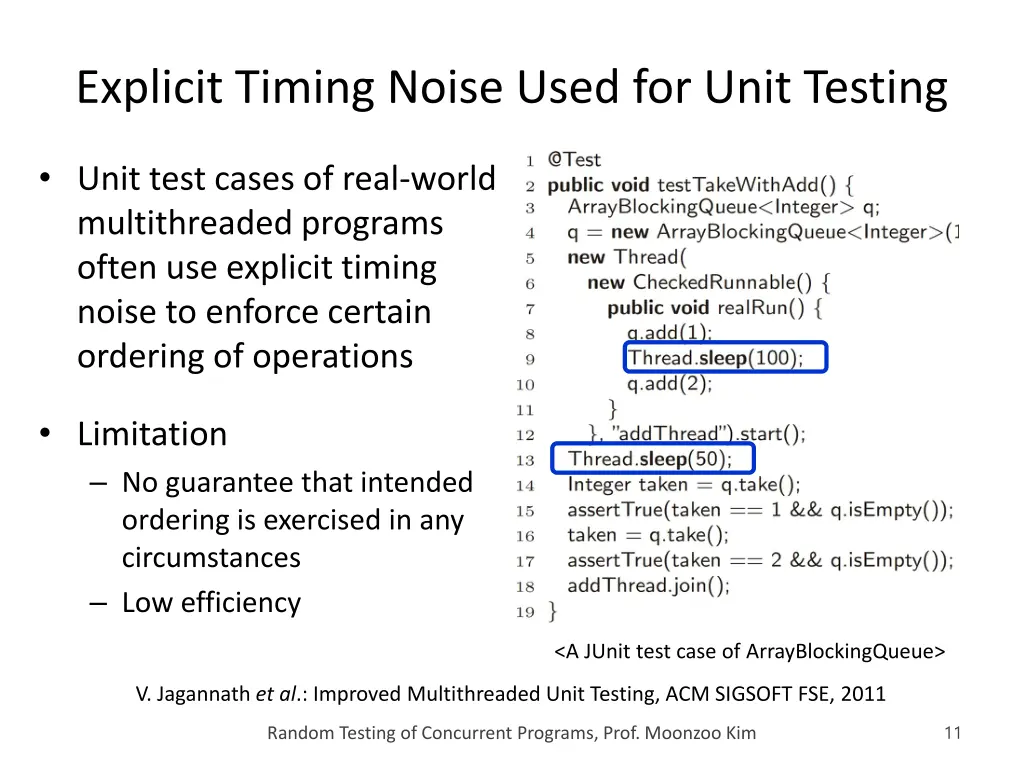 explicit timing noise used for unit testing