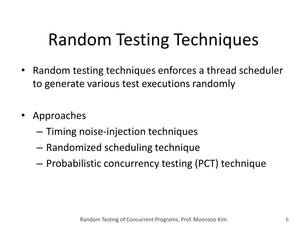 random testing techniques