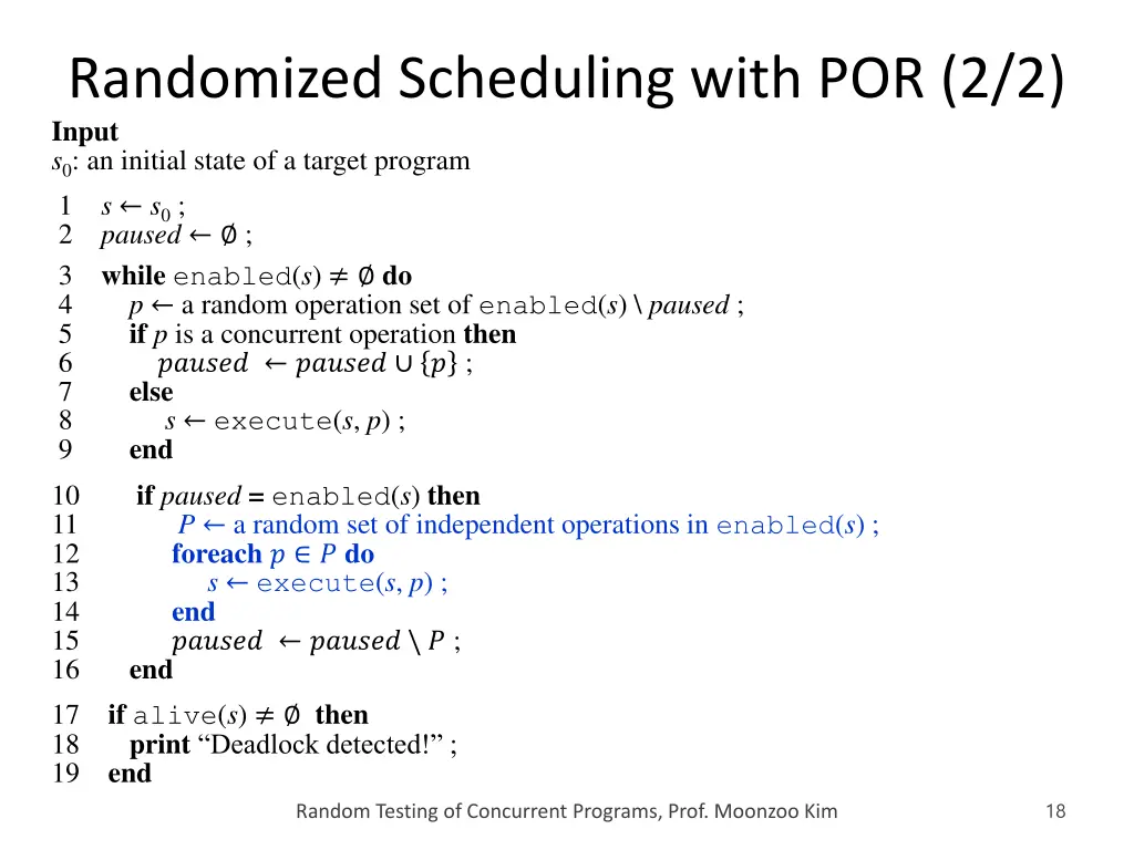 randomized scheduling with por 2 2 input