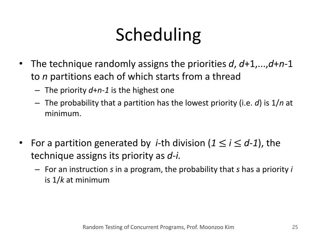 scheduling