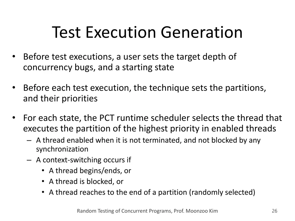 test execution generation
