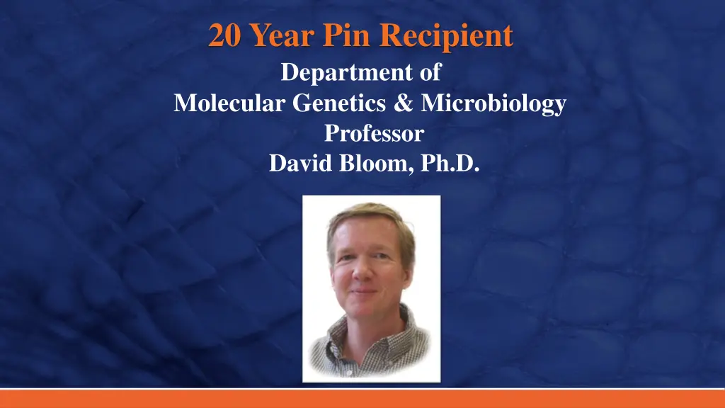 20 year pin recipient department of molecular