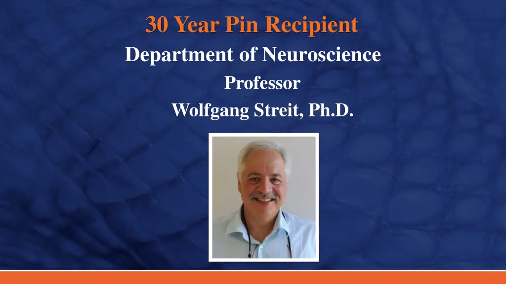 30 year pin recipient department of neuroscience