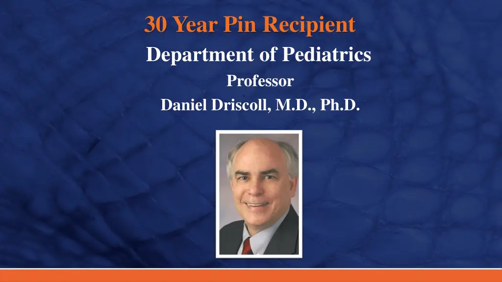 30 year pin recipient department of pediatrics 1