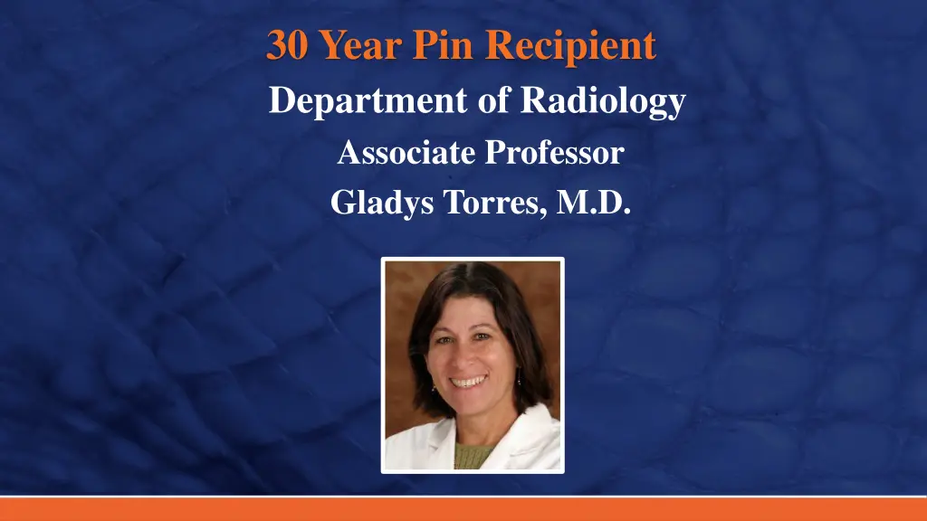 30 year pin recipient department of radiology