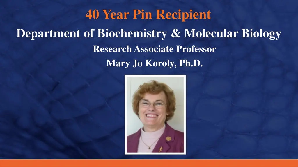 40 year pin recipient