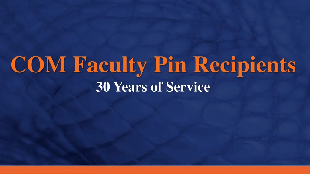 com faculty pin recipients 30 years of service