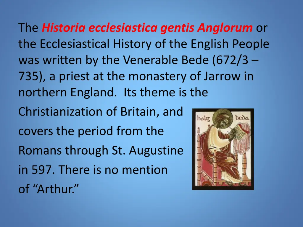 the historia ecclesiastica gentis anglorum