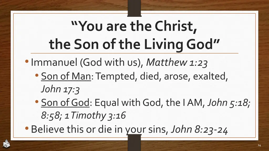 you are the christ the son of the living
