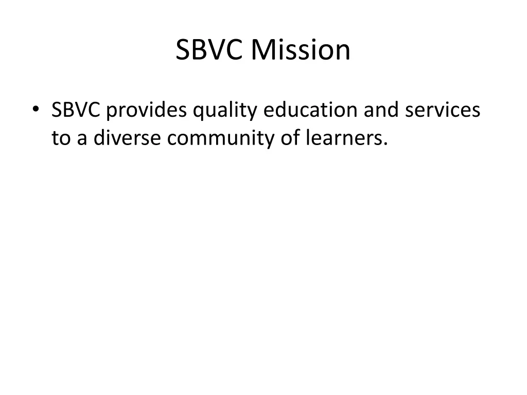 sbvc mission