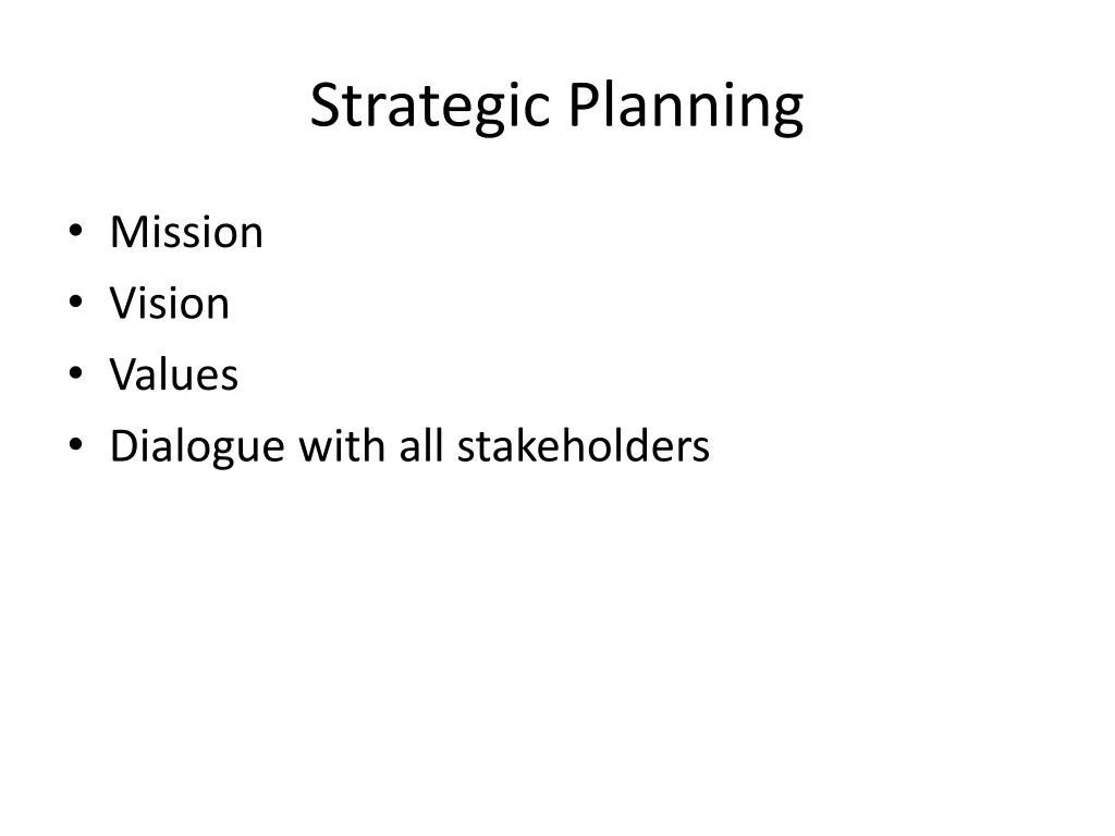 strategic planning