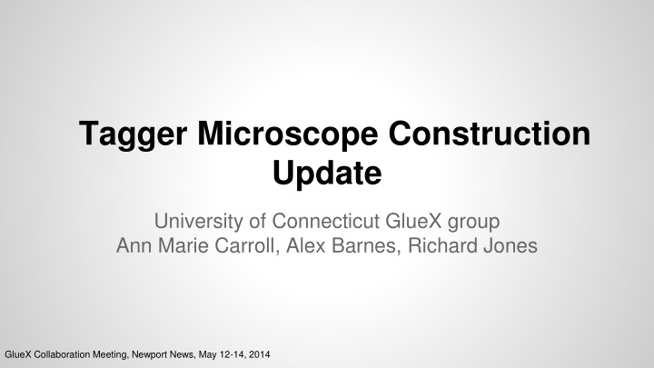 tagger microscope construction update