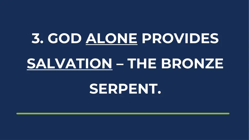 3 god alone provides