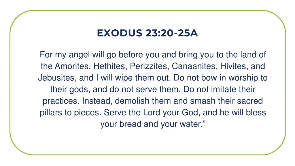 exodus 23 20 25a 1