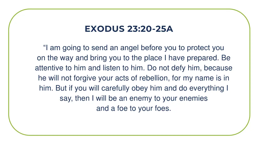 exodus 23 20 25a