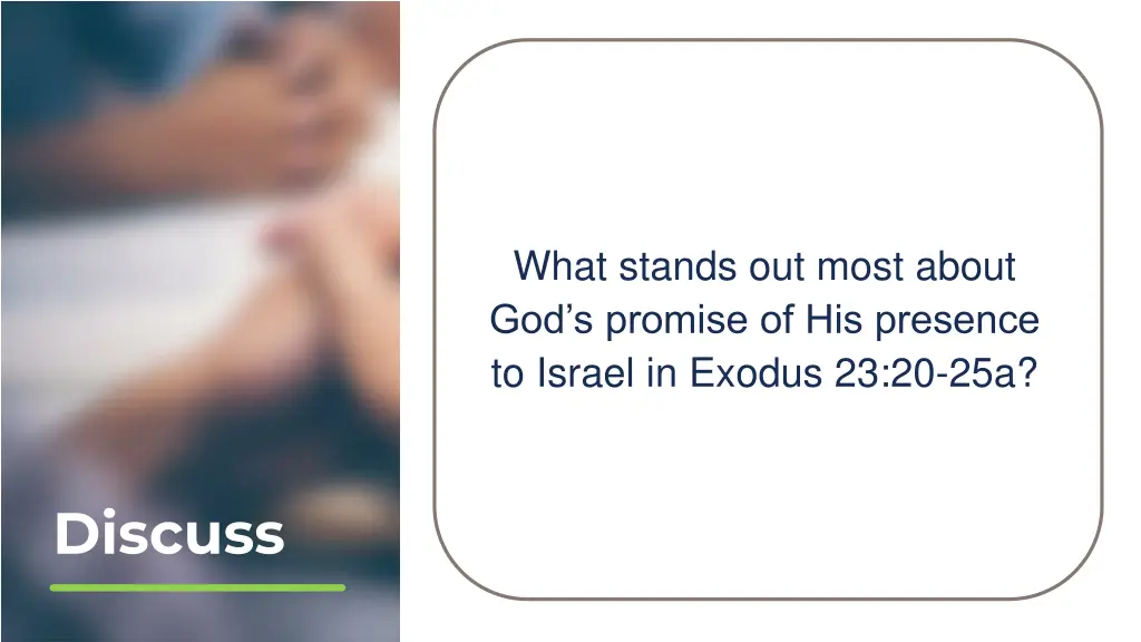 what stands out most about god s promise