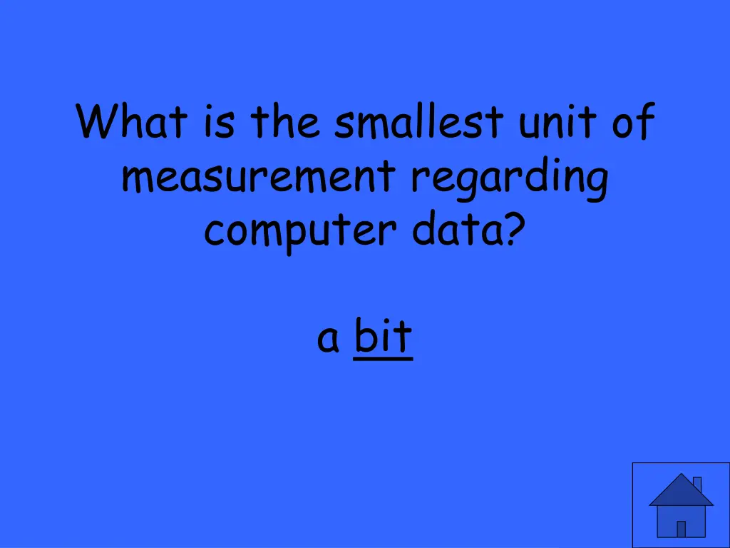 what is the smallest unit of measurement 1