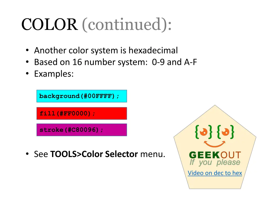 color continued 1