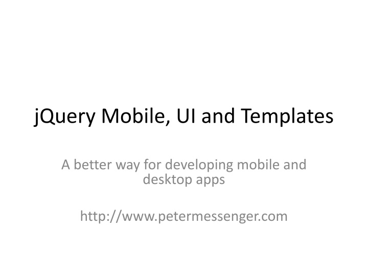 jquery mobile ui and templates