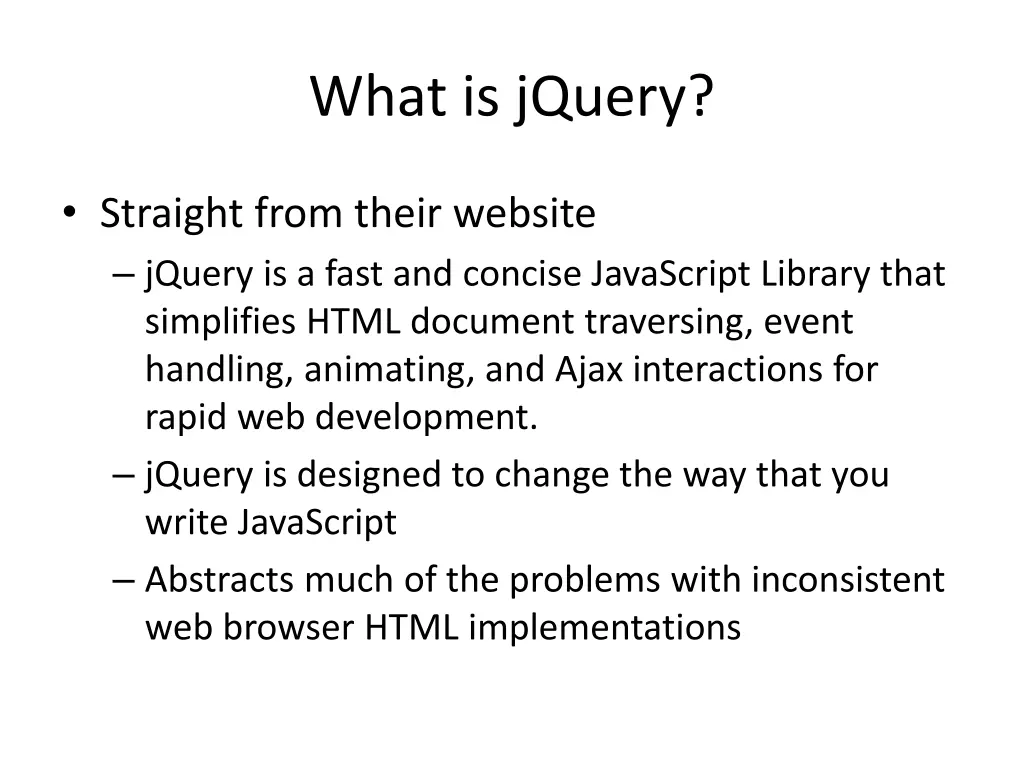 what is jquery