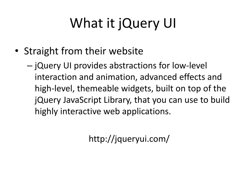 what it jquery ui