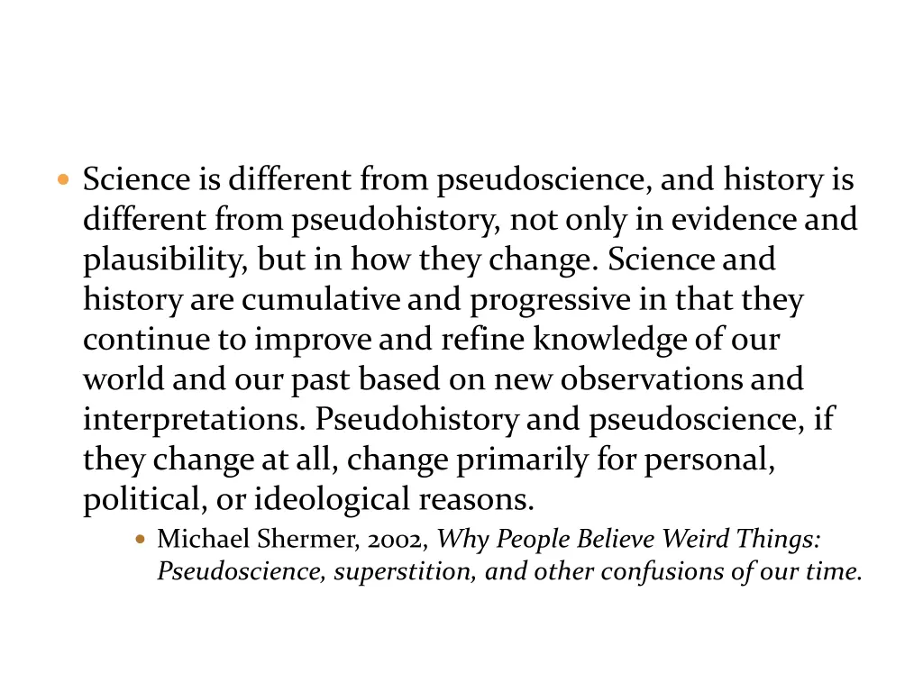 science is different from pseudoscience