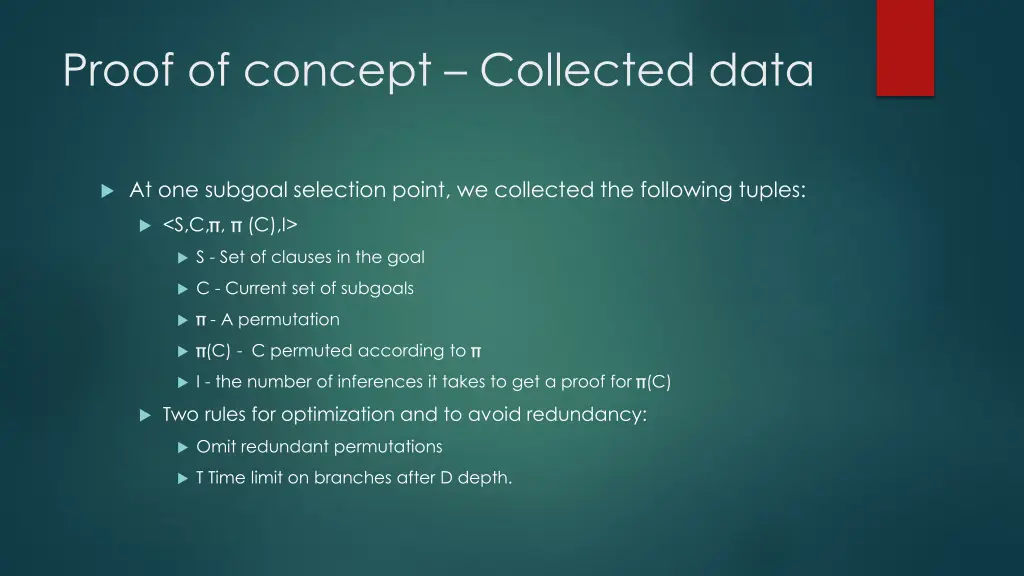 proof of concept collected data