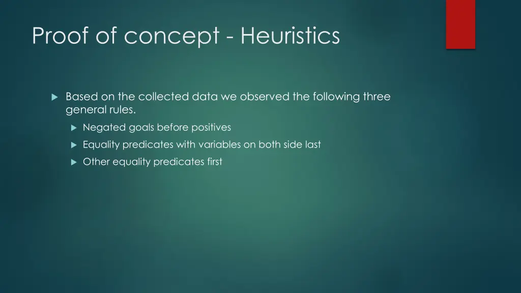 proof of concept heuristics