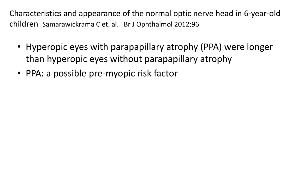 characteristics and appearance of the normal