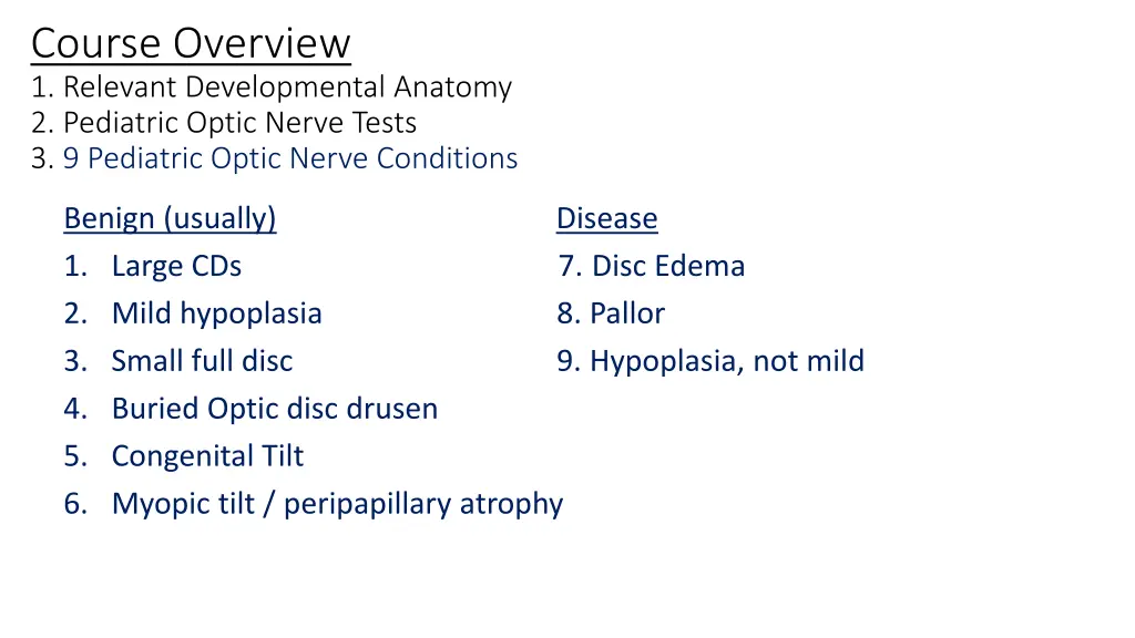 course overview 1 relevant developmental anatomy