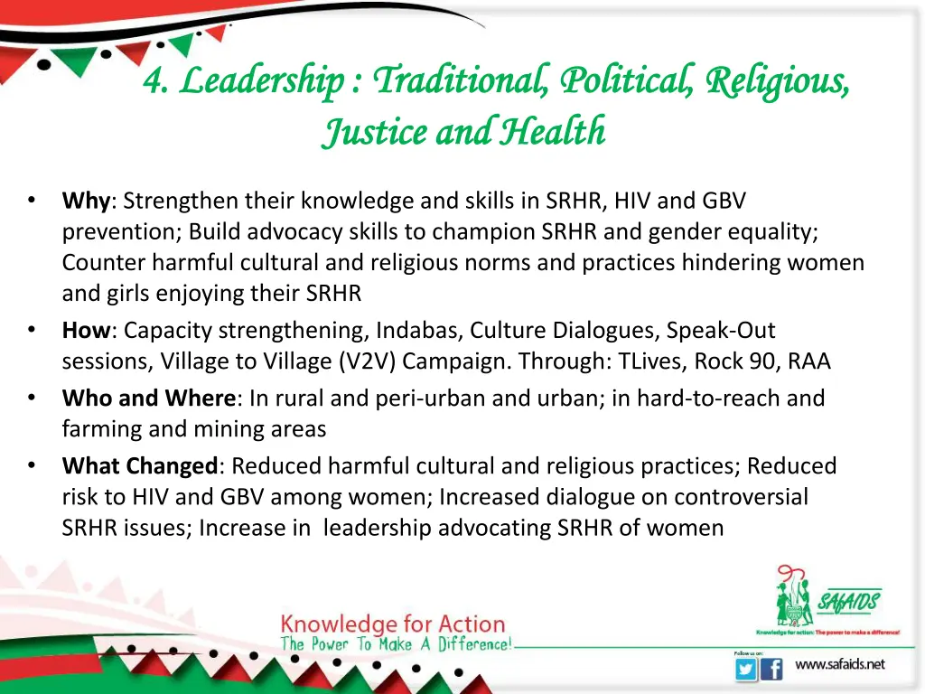 4 leadership traditional political religious
