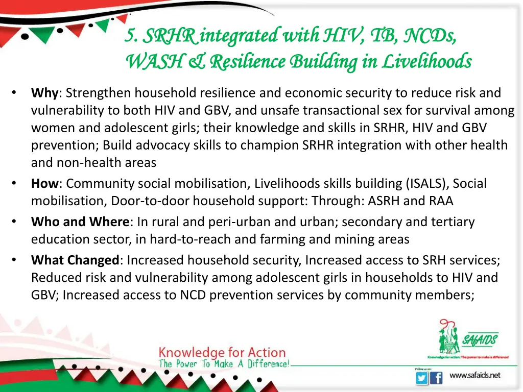 5 srhr integrated with hiv tb ncds 5 srhr