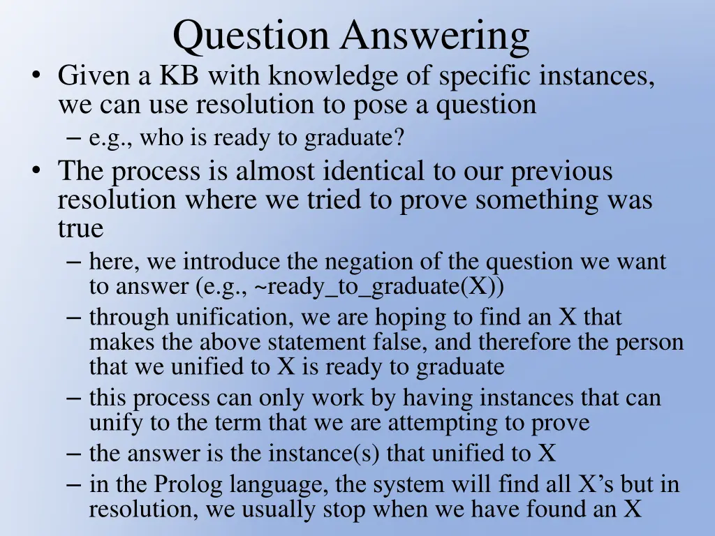question answering given a kb with knowledge