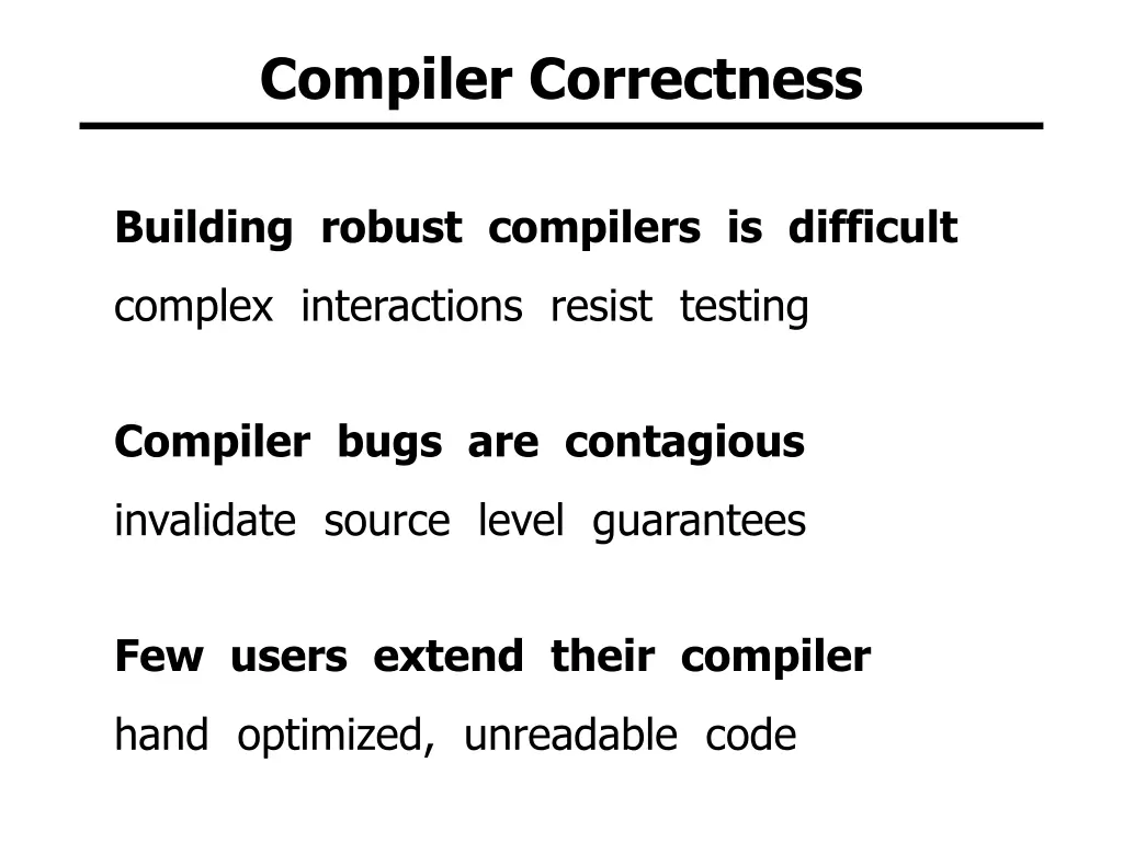 compiler correctness