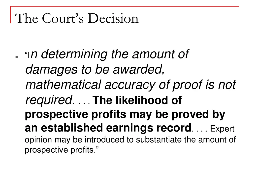 the court s decision