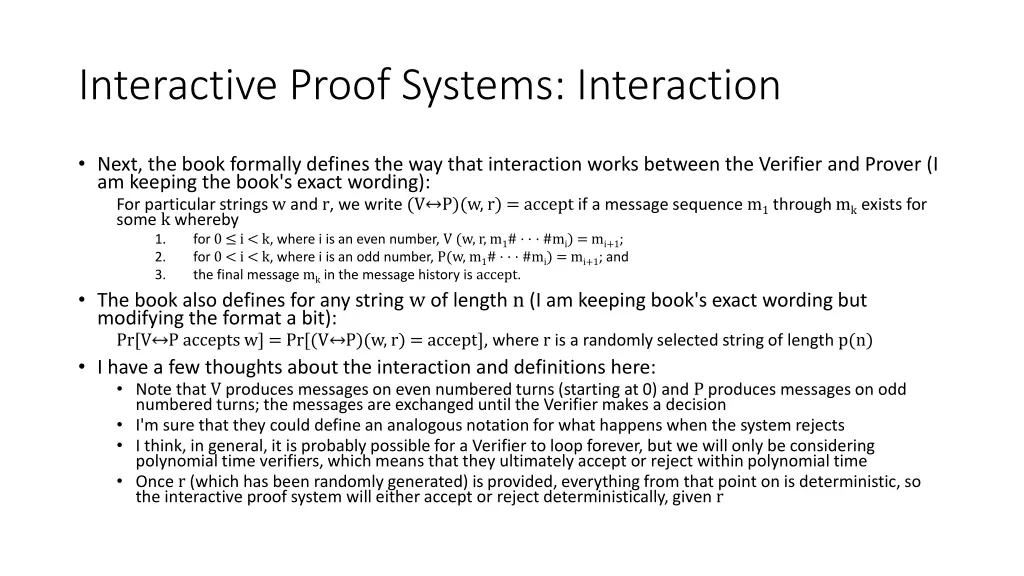 interactive proof systems interaction