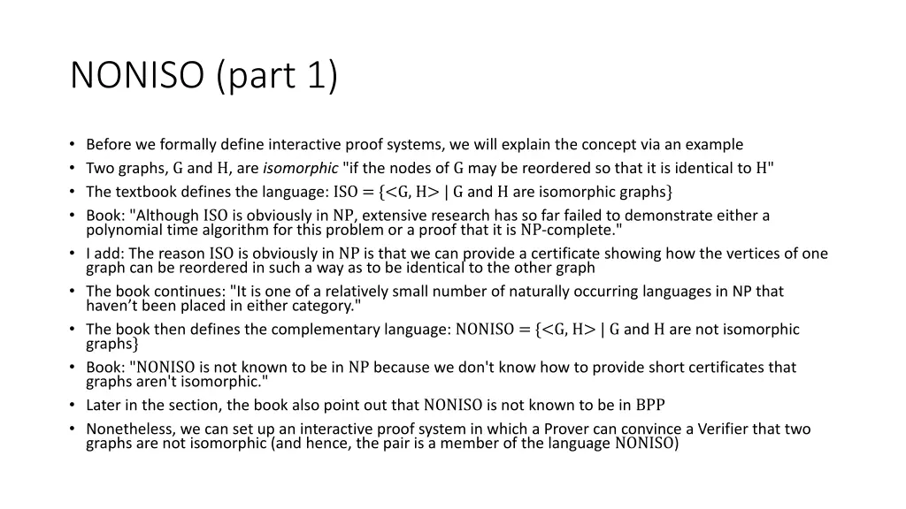noniso part 1