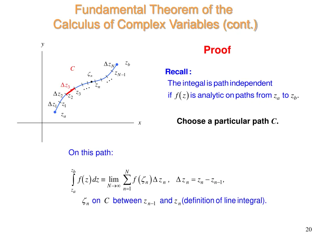 fundamental theorem of the calculus of complex 1