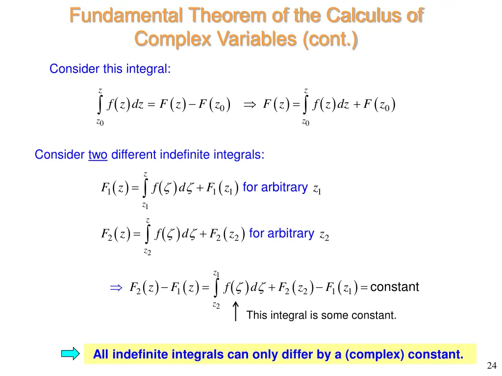 fundamental theorem of the calculus of complex 5