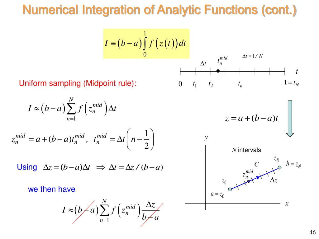 numerical integration of analytic functions cont 3