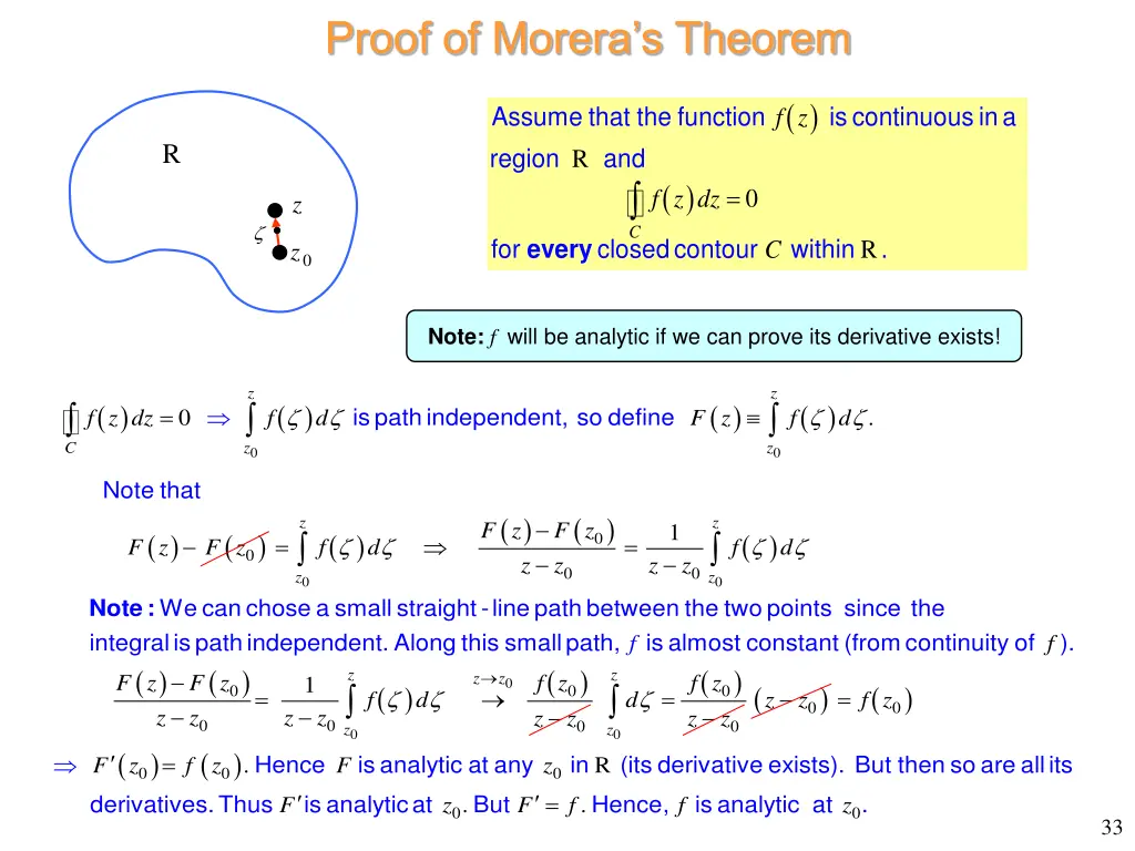 proof of morera s theorem