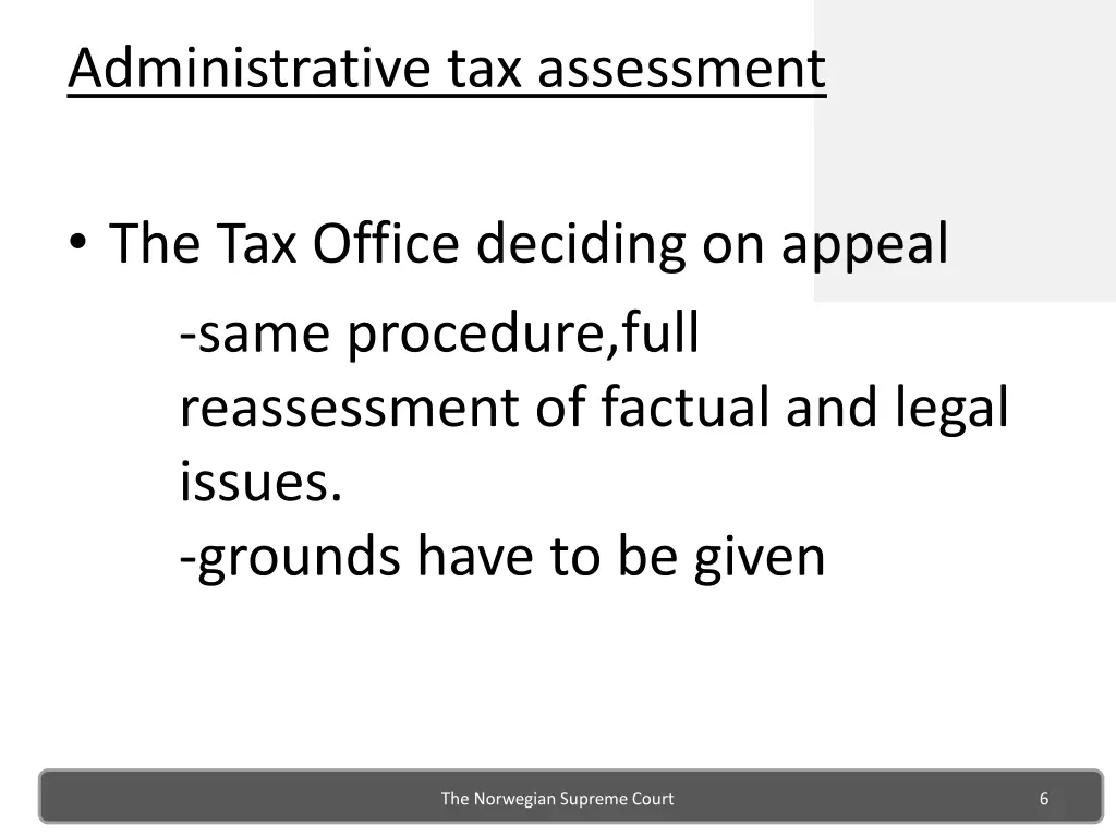 administrative tax assessment 1
