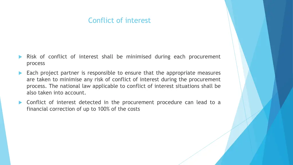 conflict of interest