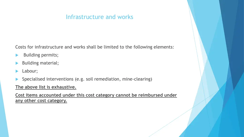 infrastructure and works