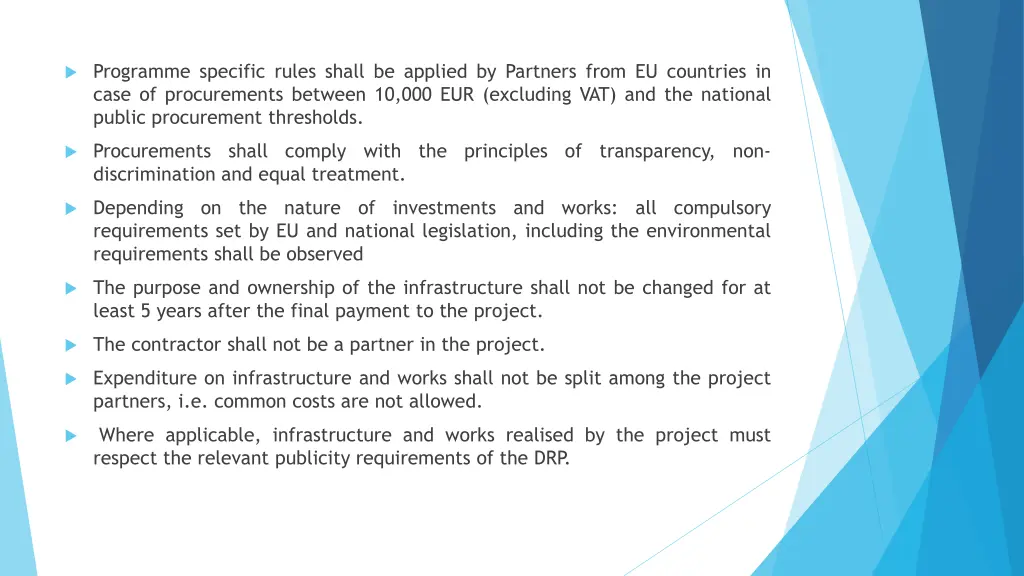 programme specific rules shall be applied
