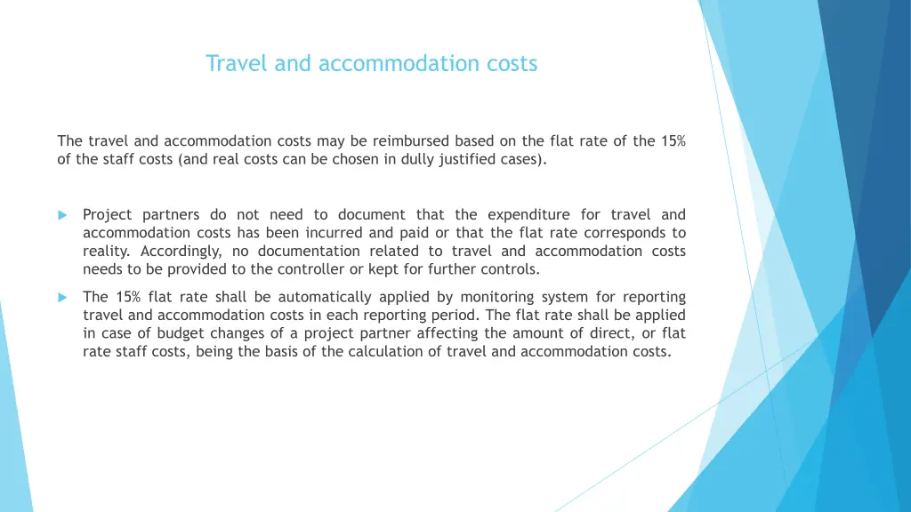 travel and accommodation costs