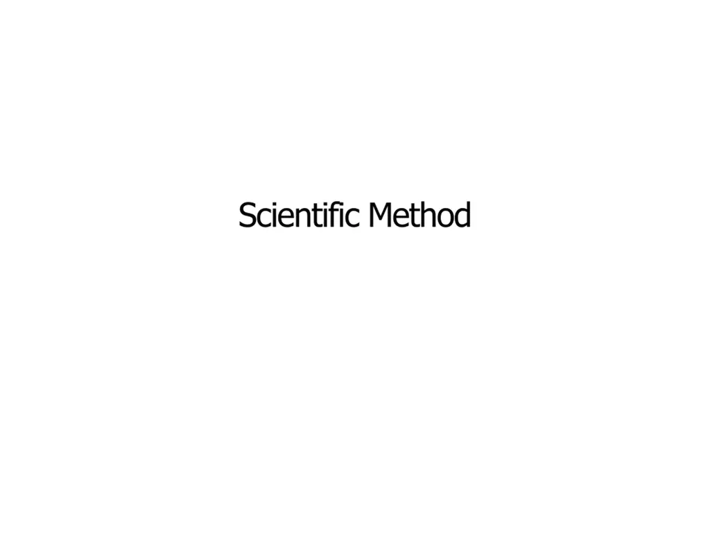 scientific method