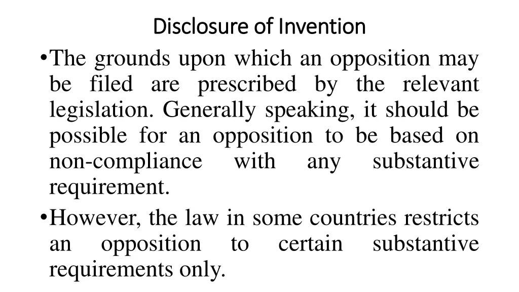 disclosure of disclosure of invention