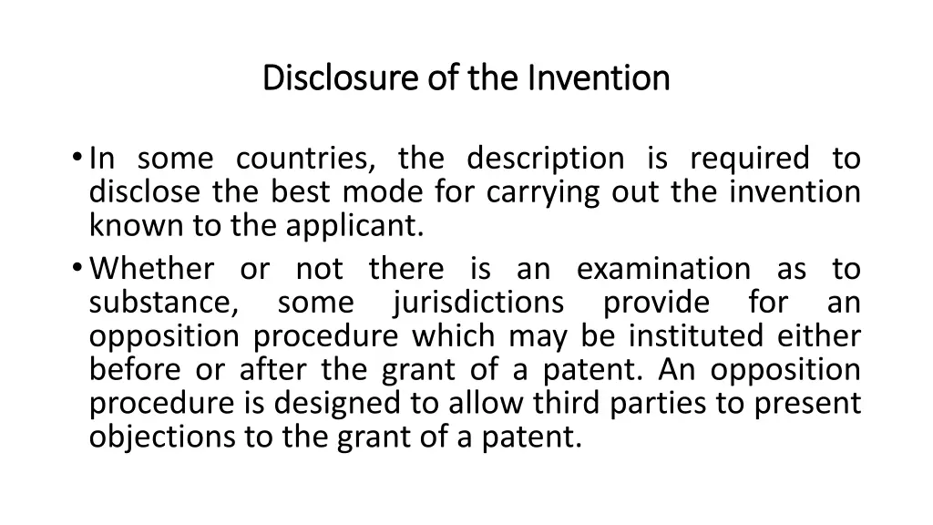 disclosure of the disclosure of the invention 2