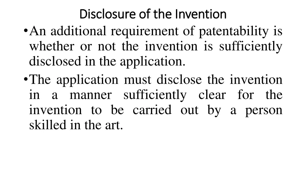 disclosure of the disclosure of the invention